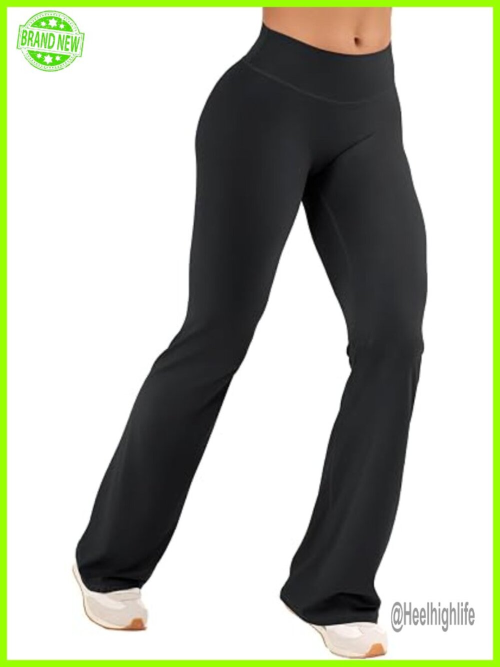 Low Rise Workout Flare Leggings No Front Seam Wide Leg Yoga Pants